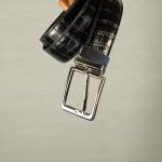 BRAVO - Reversible Leather Crocodile Skin Belt