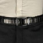 BRAVO - Reversible Leather Crocodile Skin Belt