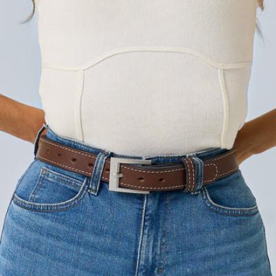 The Bonnie. Color Brown with white stitching