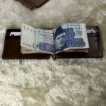 Men Leather Money Clipper Wallet