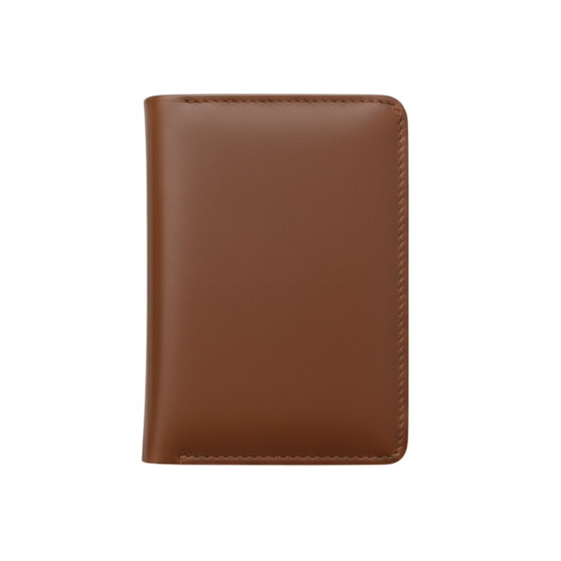 Brown Leather Passport Cover | Slim Travel Wallet with Card & Cash Slots